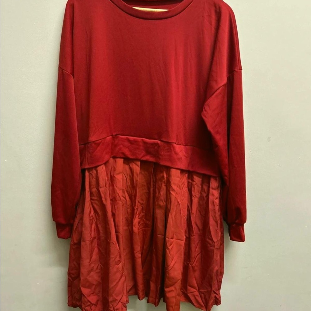 Stylish Red Layered Dress